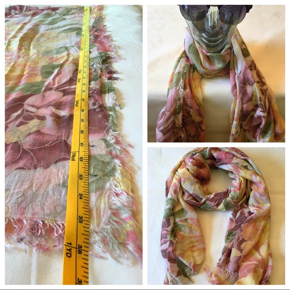 Lightweight Floral Scarf - Picture 4 of 4